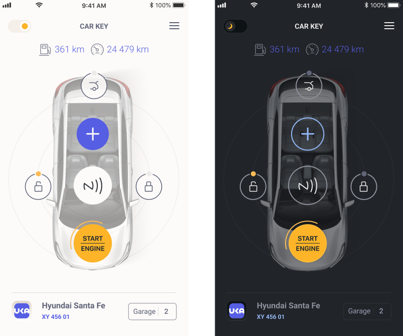 Pavel Fess UI/UX Design by Noixlab Studio Mobility Mobikey Connected Car Key mobile app