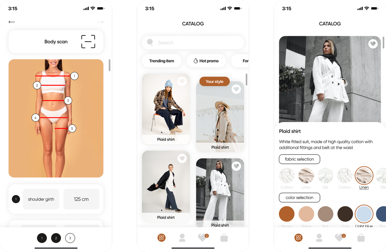 Pavel Fess UI/UX Design by Noixlab Studio Agile Tailor fashion apparel mobile app